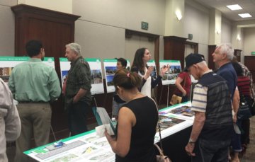 Residents view designs at a community open house in Palmdale