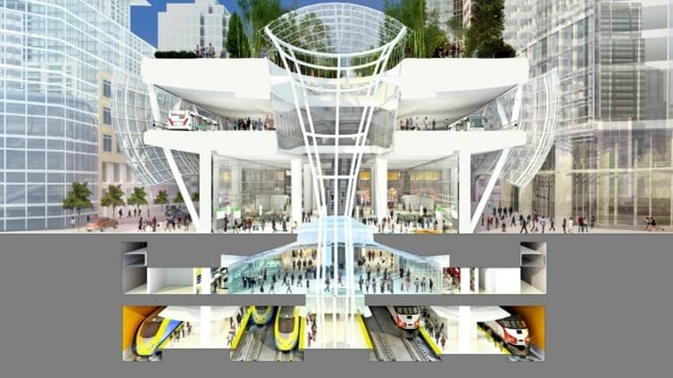 Salesforce Transit Center Cutaway View