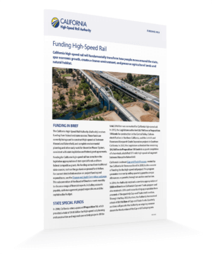 Funding High-Speed Rail factsheet cover
